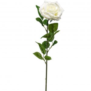 1x Creme rozen Marleen kunstbloemen 63 cm