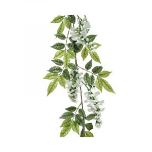 Witte wisteria kunsttak kunstplanten slinger 150 cm