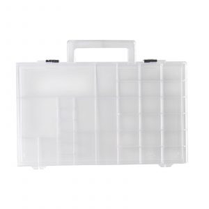 Opberg/sorteer box transparant 33-vaks 31 cm
