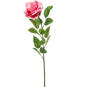 1x Roze rozen Marleen kunstbloemen 63 cm