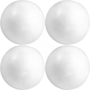 4x Beschilderbare piepschuim ballen/bollen 15 cm