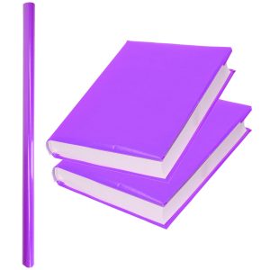 1x rol Paars inpakpapier voor boeken 200 cm