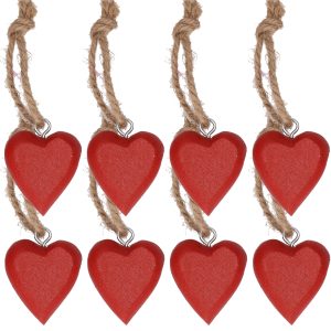20x Rode hart hanger 5 cm