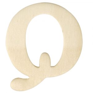 Houten naam letter Q