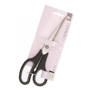 RVS zwart met grijze schaar 21,5 cm