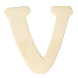 Houten naam letter V