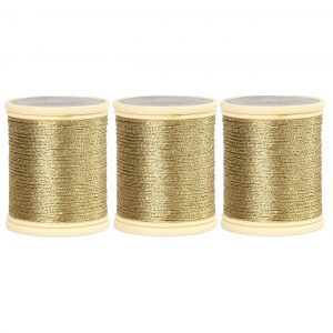 Pakket van 3x stuks rolletjes Goud koord op rol van 40 meter