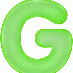 Groene opblaasbare letter G