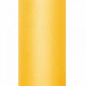 Rol tule stof geel 15 cm breed