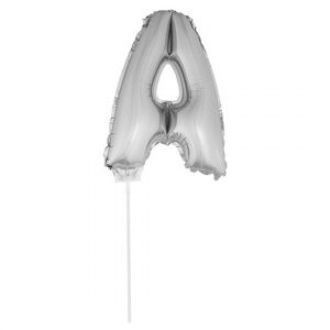 Opblaasbare letter ballon A zilver