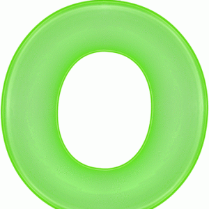 Groene opblaasbare letter O