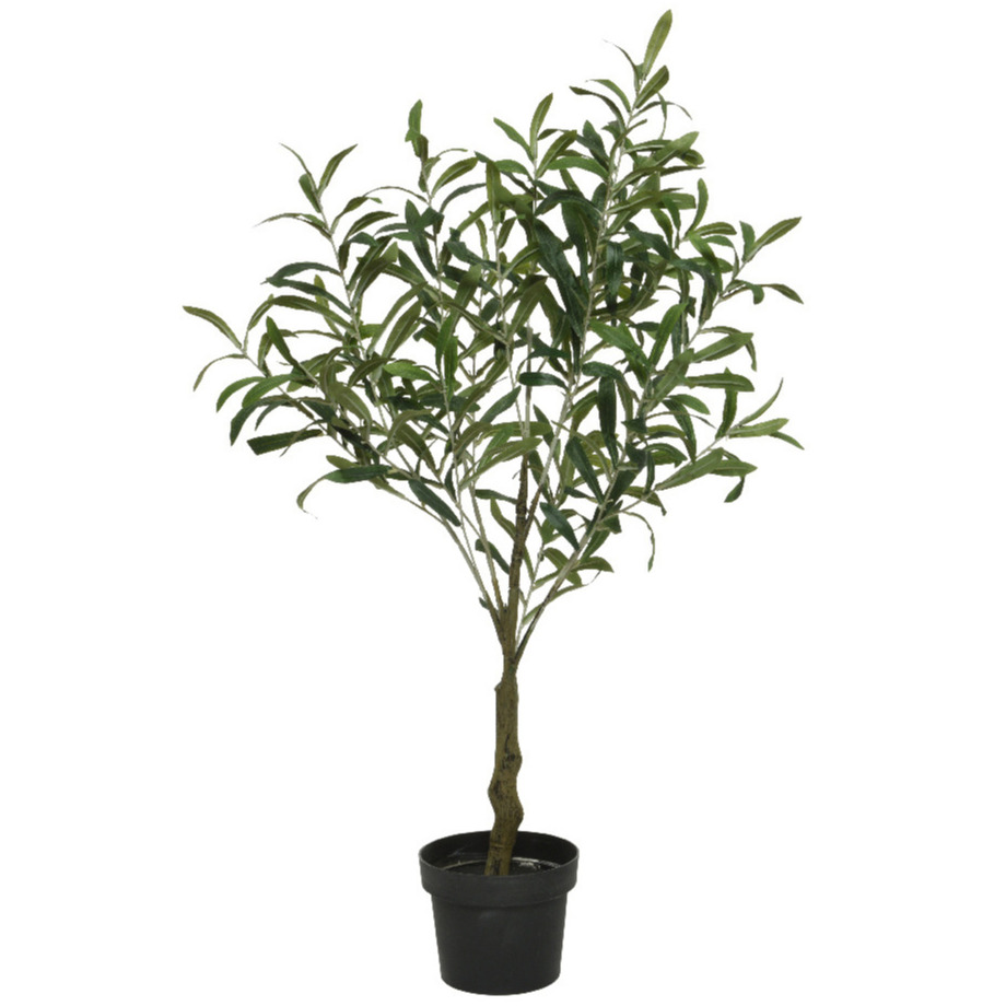 Namaak olijfboom kunstplant/kunstboom 90 cm in basic bloempot