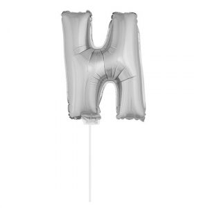 Opblaasbare letter ballon N zilver