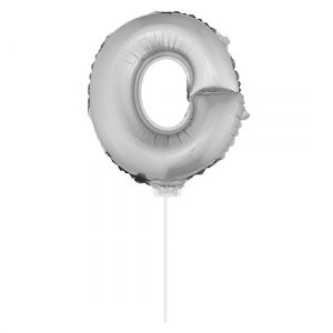Opblaasbare letter ballon O zilver
