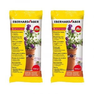2x zakjes boetseer klei/gips terracotta 1 kilo