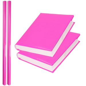 2x rollen Roze inpakpapier voor boeken 2 meter