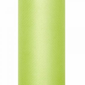 Rol tule stof licht groen 15 cm breed