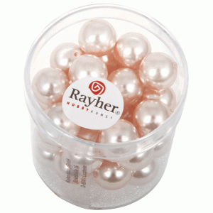 70x roze parel glaskralen 10 mm