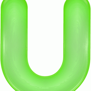 Groene opblaasbare letter U