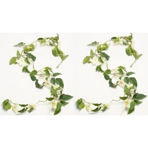 2x Clematis kunsttak groen 180 cm