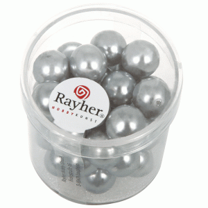 70x zilveren parel glaskralen 10 mm