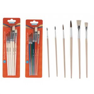 Zes penselen maten 2 t/m 12