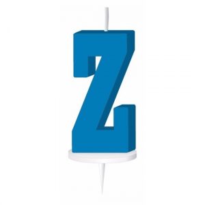Letter kaarsen blauw Z
