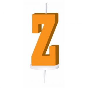 Letter kaarsen oranje Z