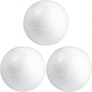 3x Stuks hobby/DIY holle piepschuim bal/bol 50 cm 2 halve schalen