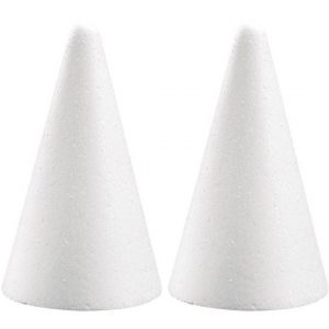 2x Beschilderbare kegel van piepschuim