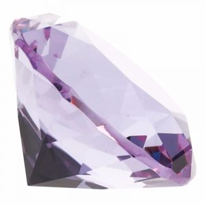 Decoratie namaak diamanten/edelstenen/kristallen lila 5 cm