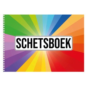 A4 kleuren waaier schetsboek/ tekenboek/ kleurboek/ schetsblok wit papier