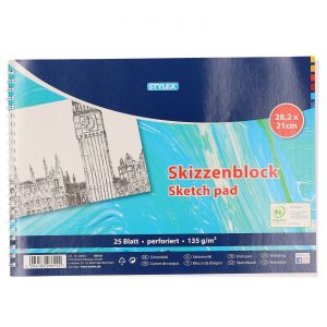 3x Tekenboeken A4 25 vellen wit