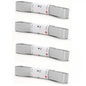 8x stuks cadeauverpakking zilveren linten 0,5 x 200 cm inpakken/verpakken