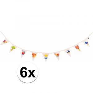 6x Katoenen slinger om in te kleuren