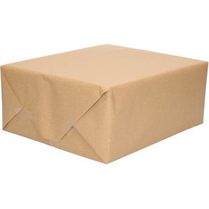 Inpakpapier/cadeaupapier gerecycled kraft bruin 200 x 70 cm rol