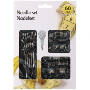 Naaisetje met naalden en draaddoorsteker 60dlg