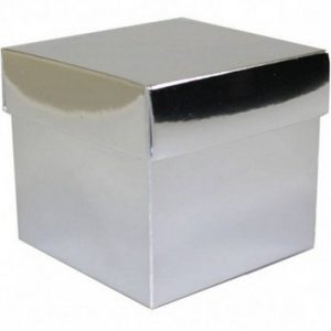 15x Vierkante zilveren kadootjes/cadeautjes 10 cm