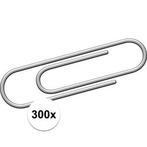 300 stuks metalen paperclips 30 mm