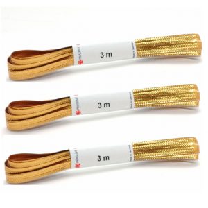 3x stuks cadeauverpakking gouden linten 0,5 x 300 cm inpakken/verpakken