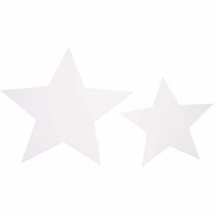 Hobby materialen witte kartonnen sterren
