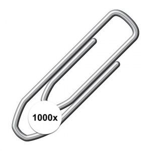 Metalen paperclips 21 mm