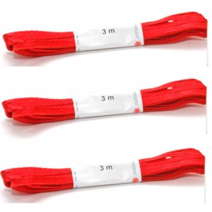 3x stuks cadeauverpakking rode linten 0,5 x 300 cm inpakken/verpakken