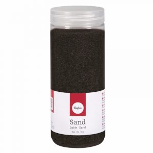 Fijn decoratie zand zwart 475 ml