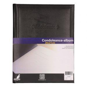 Condoleance boeken zwart 26 x 21 cm