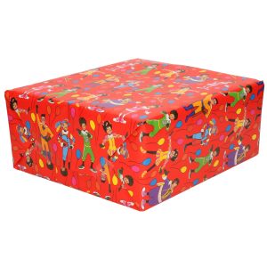 1x Rollen inpakpapier/cadeaupapier Club van Sinterklaas rood 200 x 70 cm