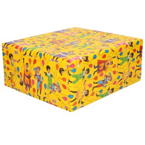 1x Rollen inpakpapier/cadeaupapier Club van Sinterklaas geel 200 x 70 cm