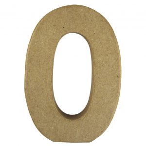 Letter O van papier mache voor decoratie