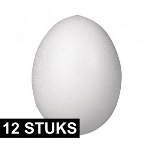 12x Piepschuim hobby figuren eieren van 12 cm