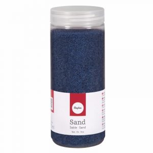 Blauwe decoratie zandkorrels fijn